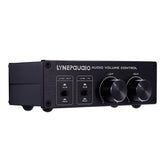 LINEPAUDIO A977 2 In 2 Out Switcher Full-balance Passive Preamp Active Speaker Double Sound Source Volume Controller, A977